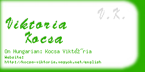 viktoria kocsa business card